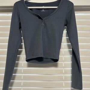 Women's Black Long Sleeve Top